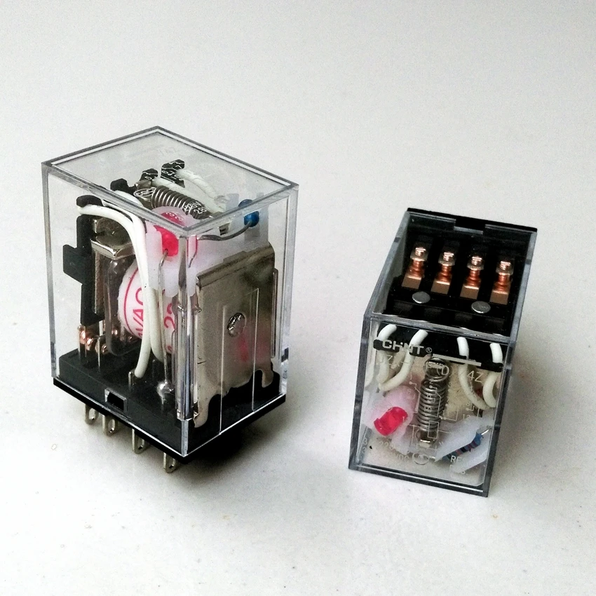 1PCS CHINT  JZX-22F(D)-4Z AC220V 24V 380V 36V 110V 12V  General Relay HH54P Mini Relay MY4NJ with light