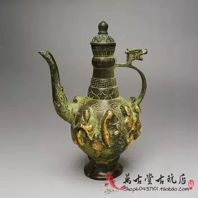 

Antique Pure Copper Eight Immortals Pot Home Decoration