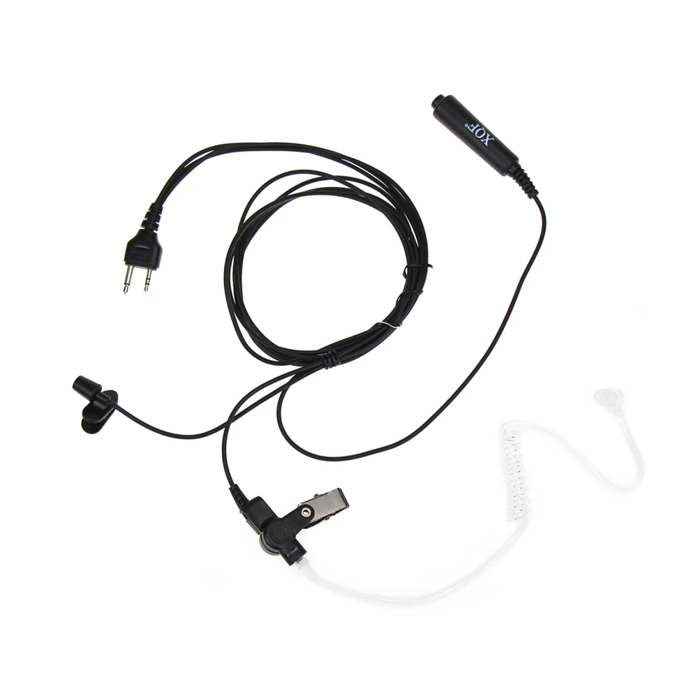 2 Pin Headset Acoustic Air Tube Earpiece Earphone PTT Mic for Midland Two Way Radio GXT550/650 GXT1000 GXT1000VP4 GXT1050VP4