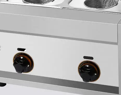 Fogão comercial de macarrão de indução com 4 cestos, equipamento de restaurante, fogão a gás