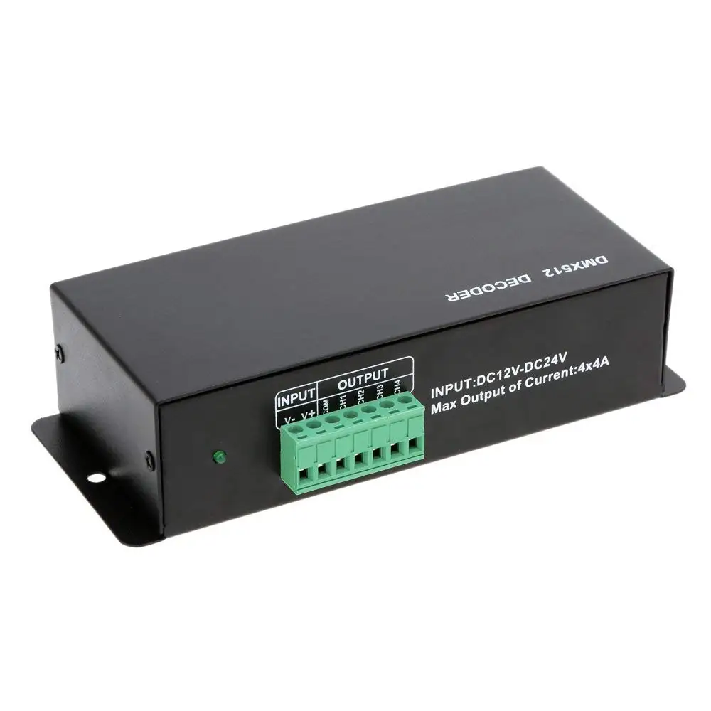 1set DC12v 24V 384W DMX 512 RGB RGBW LED Controller 4A 4 Kanal Decoder Für RGB 5050 5730 Cob LED Streifen