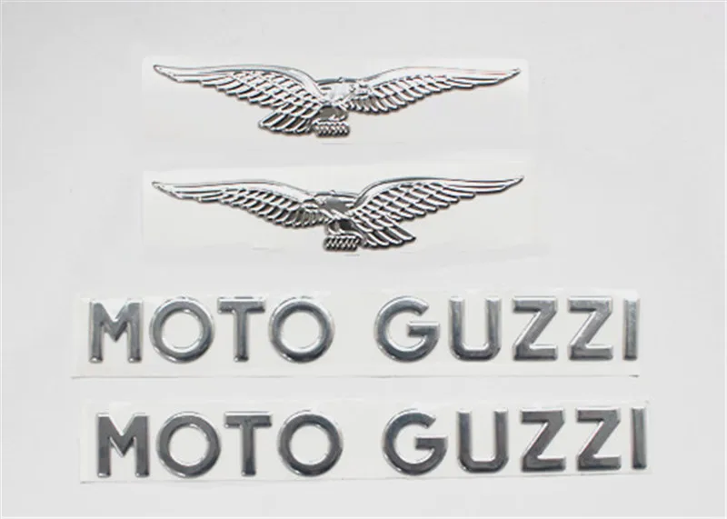 

Motorcycle 3D waterproof Eagle Sticker Moto Guzzi Decals silver color