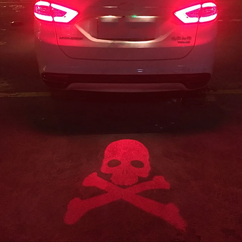 SUNKIA New Car Warning LED Tail Logo Rear Fog Light Styling Auto Brake Parking License Lamp
