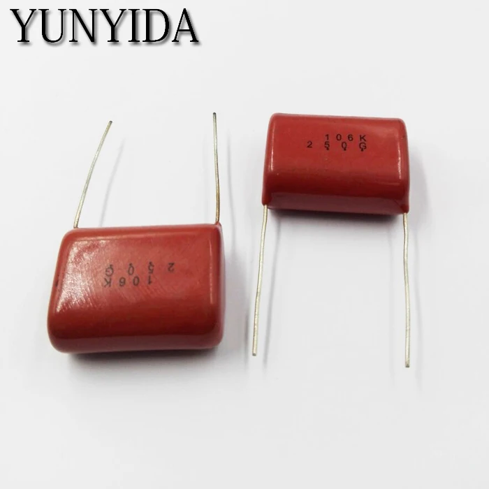 

5pcs, CBB 106J 250V 10UF Metallized Film Capacitor 10UF