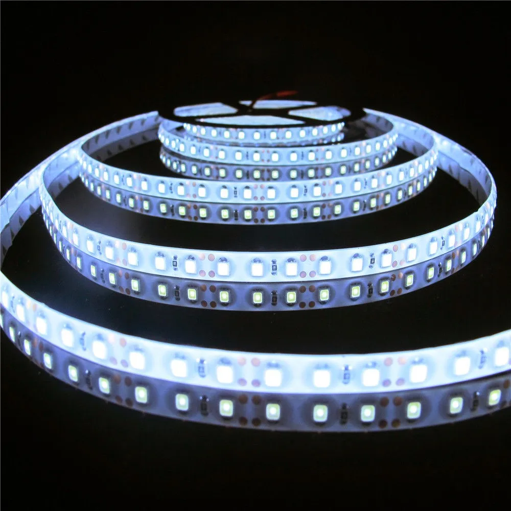 Super Bright 5M 2835 SMD 120led/m 600Leds White Warm White Flexible LED Strip 12V IP65 Waterproof more brighter than 3528 strip