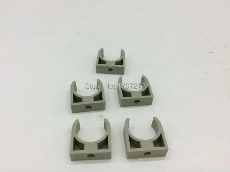 free shipping 50pcs 25mm Plastic PPR Single U Clamp Holder Hot Cold Water Pipe Tube