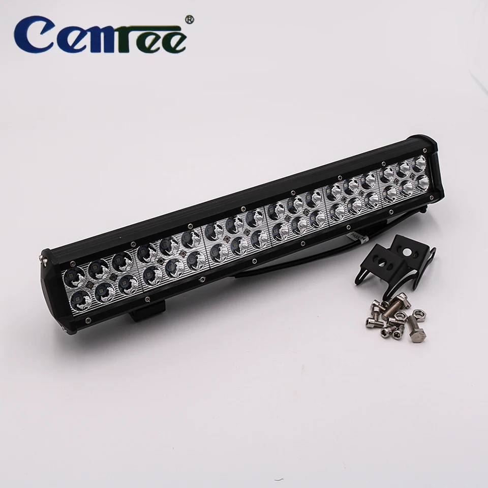 CENREE 1pcs 9-30V Light Bar 108W LED Light IP67 6000K LED Bar Spot Light for Motorcycle Car Tractor Boat Off Road Truck ATV