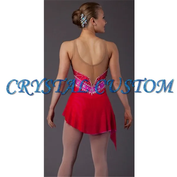 2016 Custom Ice Skating Dresses For Girls New Brand Vogue Figure Skating Competition Dress For Women DR3057