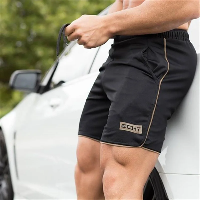 Pantalones cortos deportivos para hombre, Shorts masculinos de estilo informal, a la moda, para entrenamiento de culturismo y Fitness, 2018