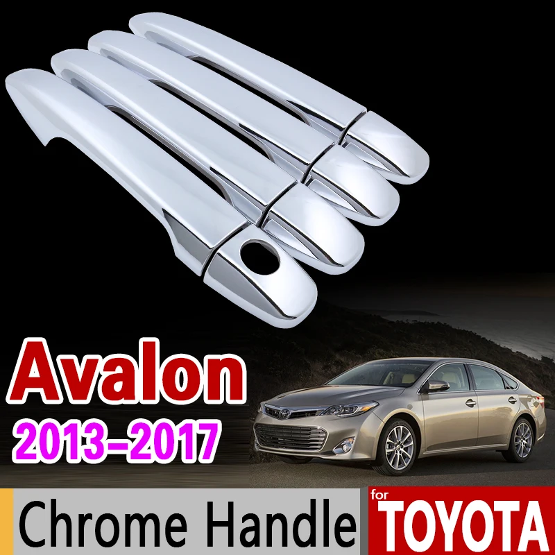 for Toyota Avalon 2013 - 2017 Luxurious Chrome Handle Cover Trim Set for XX40 2014 2015 2016 Accessories Stickers Car Styling