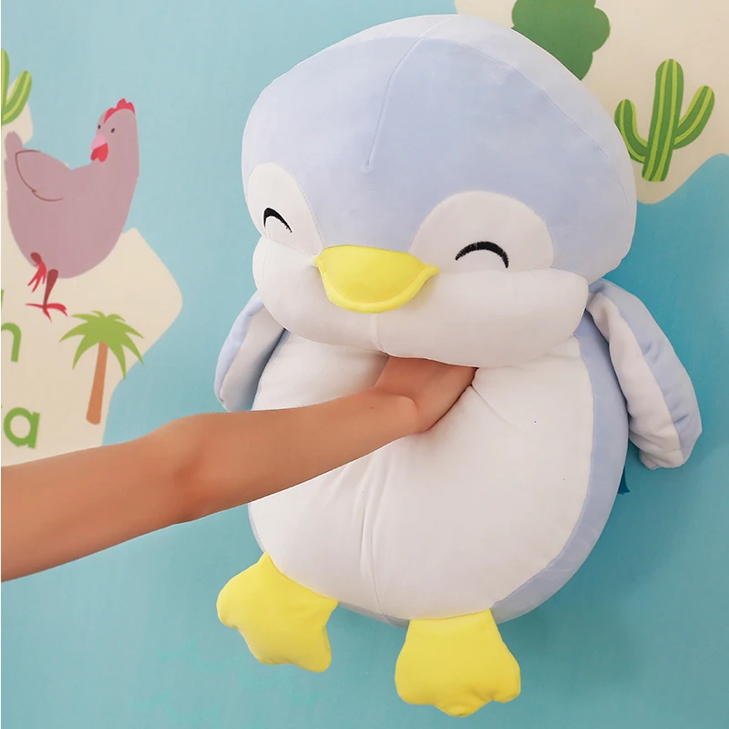 Brinquedos de pelúcia pinguim macio para crianças, boneca de desenho animado recheado, brinquedo fashion para bebê, lindas meninas, presente de