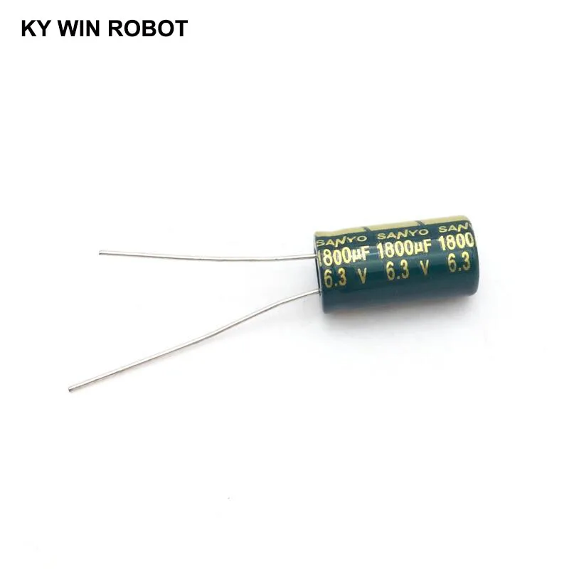 10 pcs Aluminum electrolytic capacitor 1800 uF 6.3 V 8 * 16 mm frekuensi tinggi Radial Electrolytic kapasitor