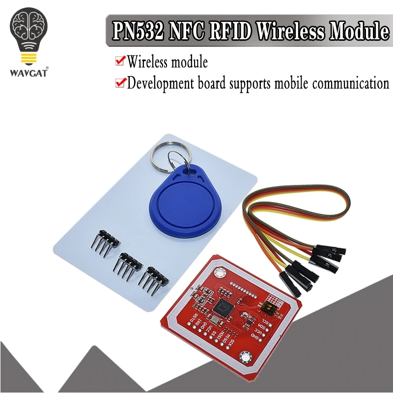 1Zestaw PN532 NFC RFID Moduł bezprzewodowy V3 Zestawy użytkownika Czytnik Tryb pisania IC S50 Karta PCB Attenna I2C IIC SPI HSU Dla Arduino WAVGAT