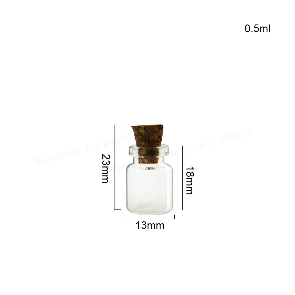 1000 x 1ml Cute  AmberGlass Bottle With Cork 1ml Small Transparent Corked  Stopped Glass Vials 0.5ml Amber Contaienrs