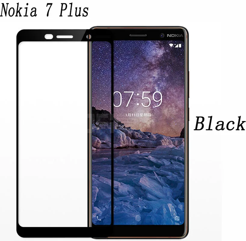 2.5D 9H Full Glue Tempered Glass For Nokia 1 3 7 2.1 3.1 5.1 6.1 Plus X5 X6 Black Full Cover 9H Protective film Screen Protector