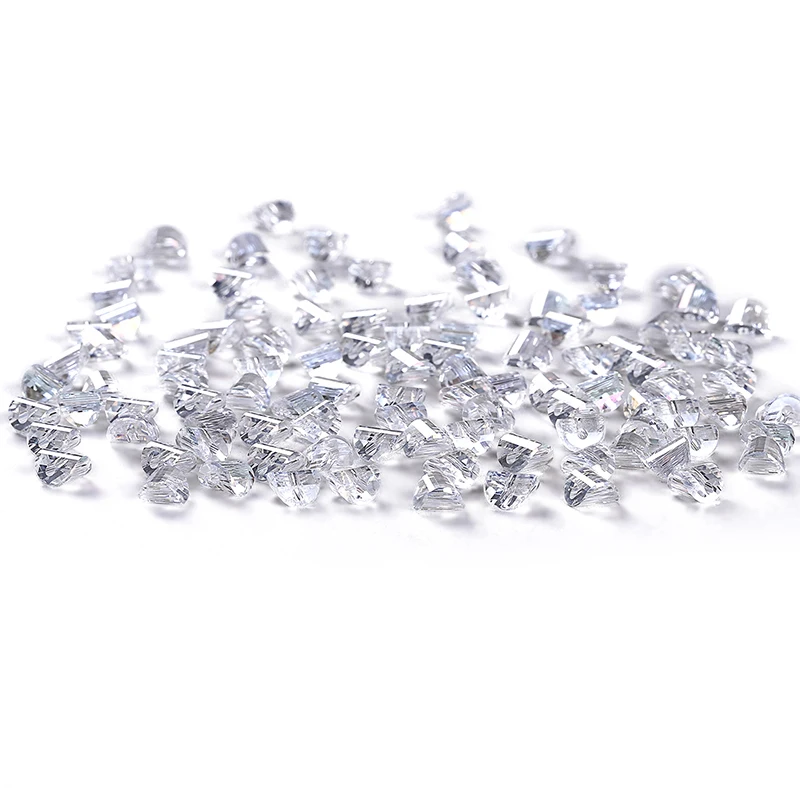 Hemisphere Crystal Beads silver color AB 10pcs 6mm Austria Crystal Hemisphere Semicircle Charm Glass Loose Beads Jewelry DIY C5