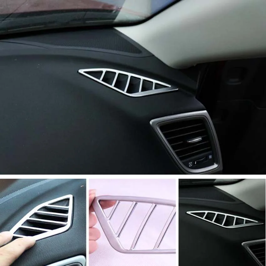 Fit For Mazda 3 Axela 2014-2018 Car Front Dashboard Air Vent Frame Cover Trim Interior Accessories Styling Stickers