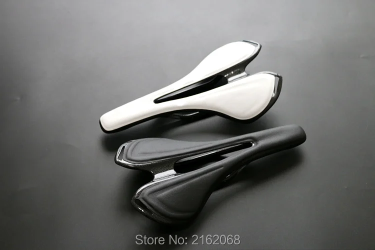 New arrival 2 colors Mountain&Road bike full carbon fibre with PU leather bicycle front seat mat saddle MTB hollow out