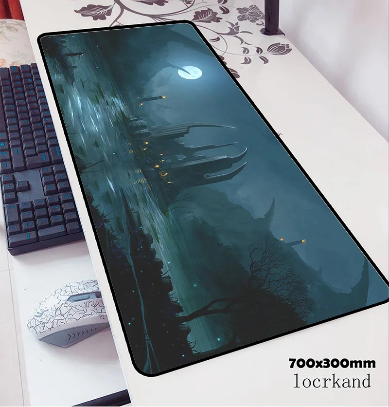 Fantasy landscape 700*300*2MM Speed Professional Lock Edge Mouse Pad Mat Washable Gaming Personality Mousepad For LOL CSGO Gamer