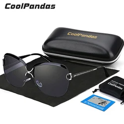 2026 Fashion Polarized Sunglasses Woman Retro Metal Oversize Frame Sun Glasses Lady Vintage Trend Design Oculos De Sol Feminino