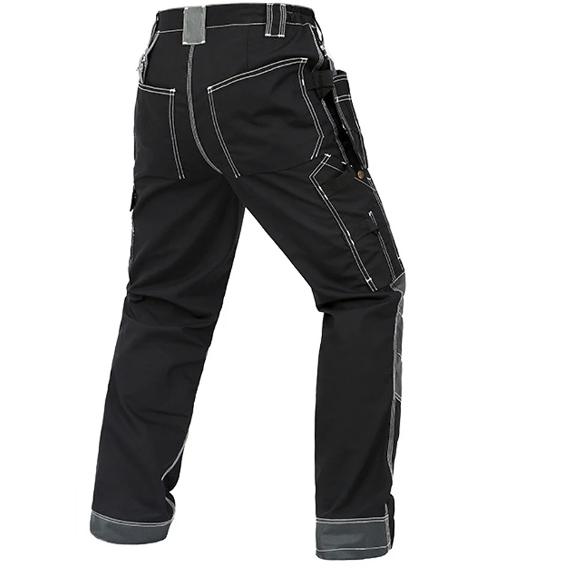 Men Working-Pants Multi Functional Pockets Wear-resistance Workwear Trousers High Quality Work-Mechanic Repair Cargo Pants