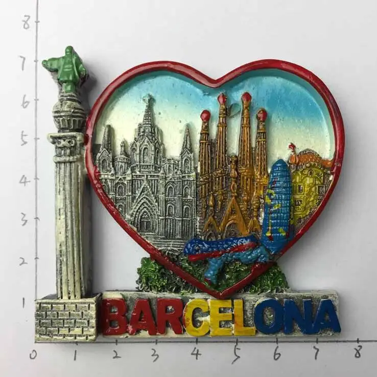 

Barcelona, Spain Fridge Magnetic Stickers Refrigerator Magnets Travel Tourist Souvenirs