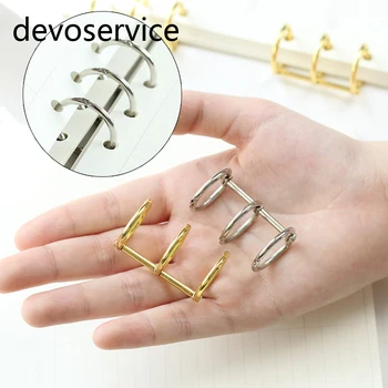 2 יח'\חבילה A5 A6 A7 מתכת רופף עלים ספר קלסר צירים טבעות Keychain אלבום Scrapbook קרפט אלבום תמונות מתכת טבעת קלסר