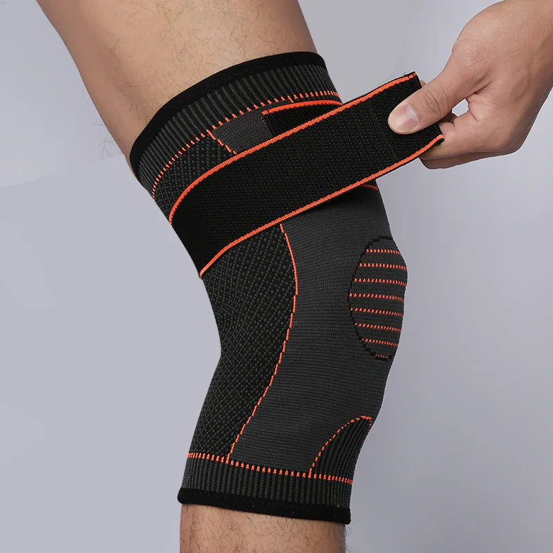 1PC Befusy Adjustable Bandage Pressurization Knee Pads Elastic Knee Brace Basketball Hiking Running Knee Protector Gymgear