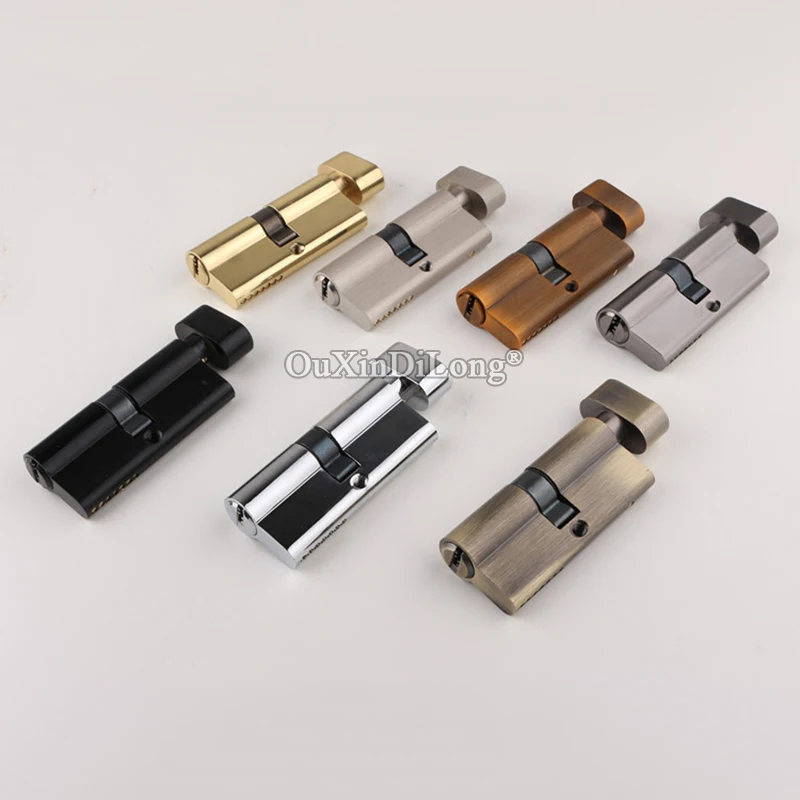 

Brand New 2PCS Brass European Mortise Door Lock Cylinder Core Lock Gall Repair Parts with 4 Keys / No Key