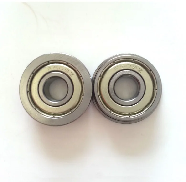 500pcs/lot F608ZZ F608Z F608 Z ZZ F608-ZZ 8x22x7 mm flanged Ball Bearing deep groove 8*22*7mm double shielded