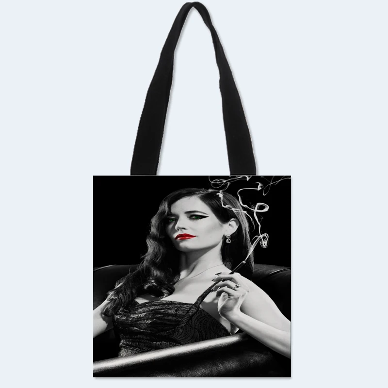 

Eva Green printed canvas tote bag convenient shopping bag woman bag student bag Custom your image