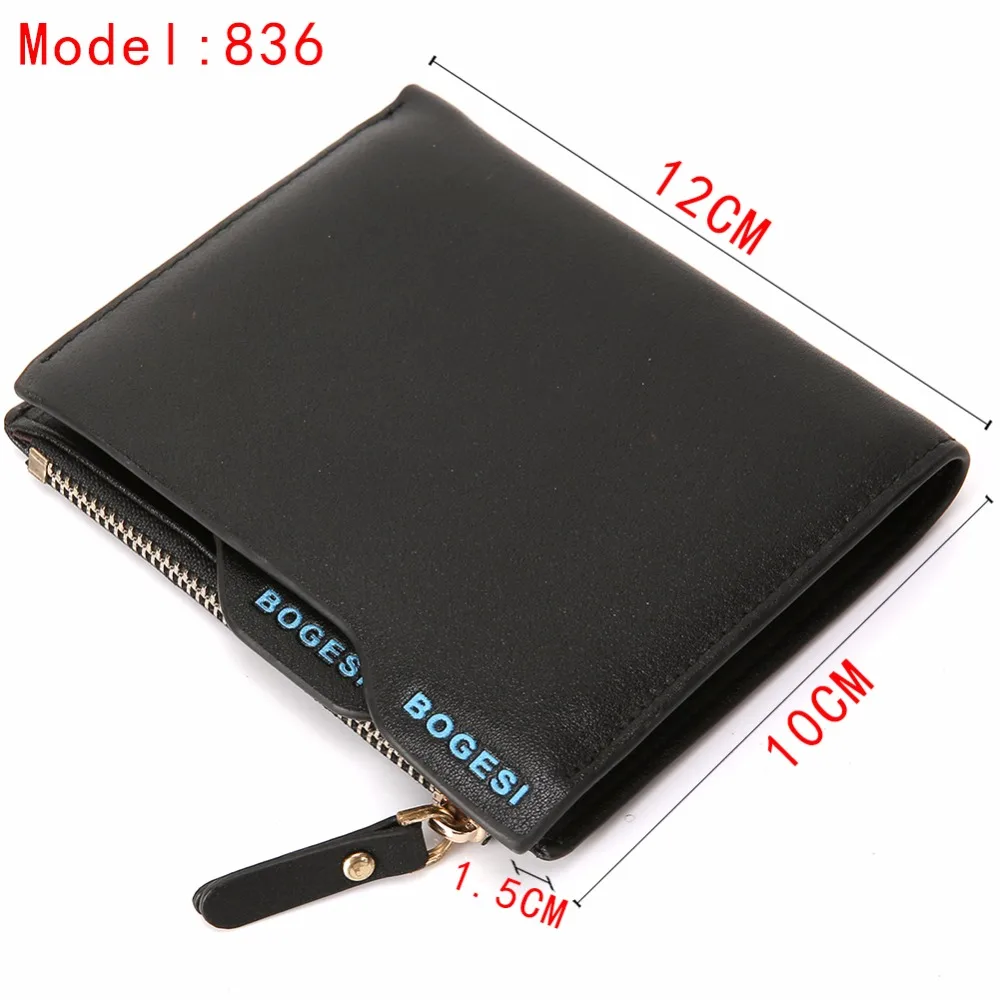 coin purse Men Wallet Short Style High Quality Card Holder Male Purse Zipper Large Capacity Brand PU Leather Wallet For Men