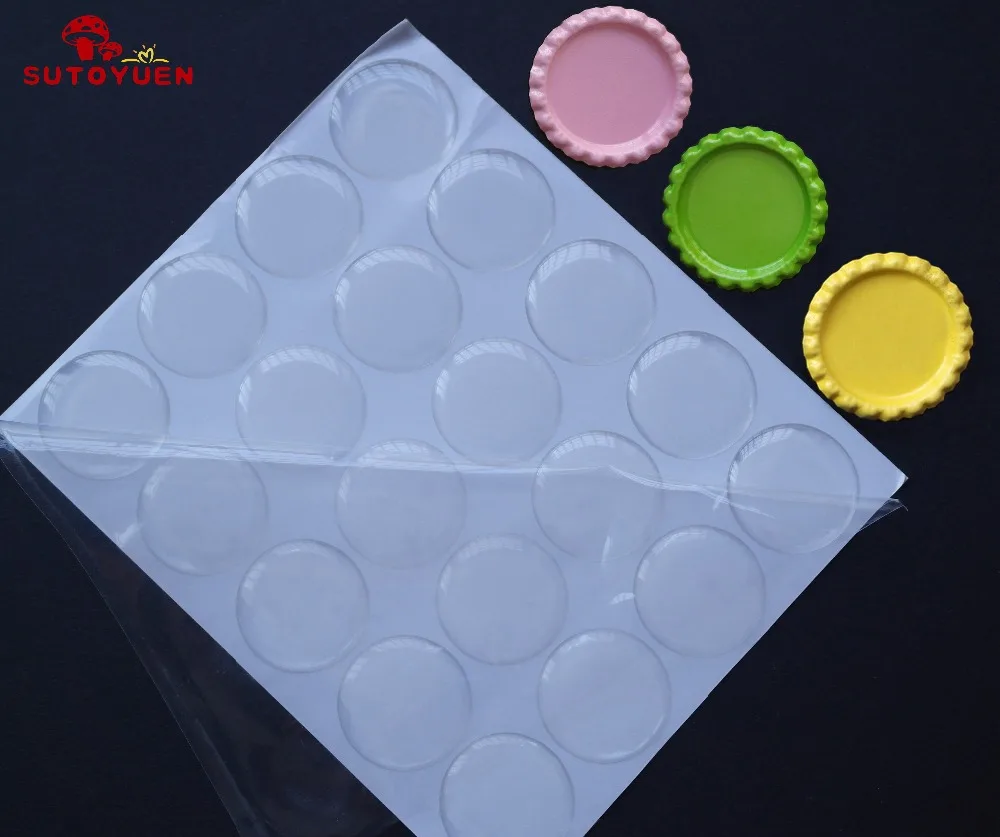 Sutoyuen 120pcs Both Side Colored Flattened Bottle Caps +120pcs 1