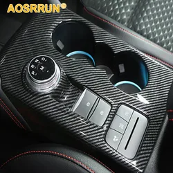 For Ford Focus 2019 2020 MK4 Carbon Fiber Style Middle Gear Box Cover Car Accessories Trim