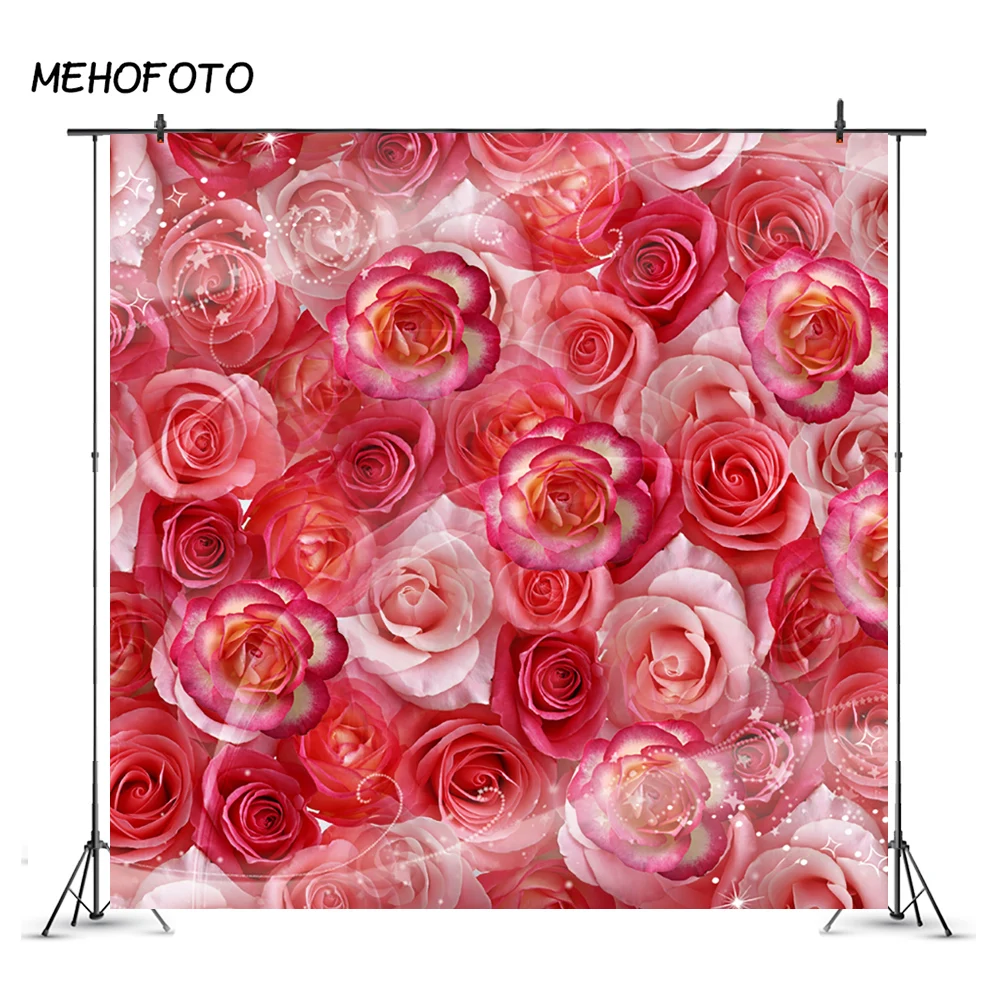 

Love Rose Photography Backdrop Red Rose Flower Background for Photo Studio Valentine's Day Romantic Party Decoration Poster 373