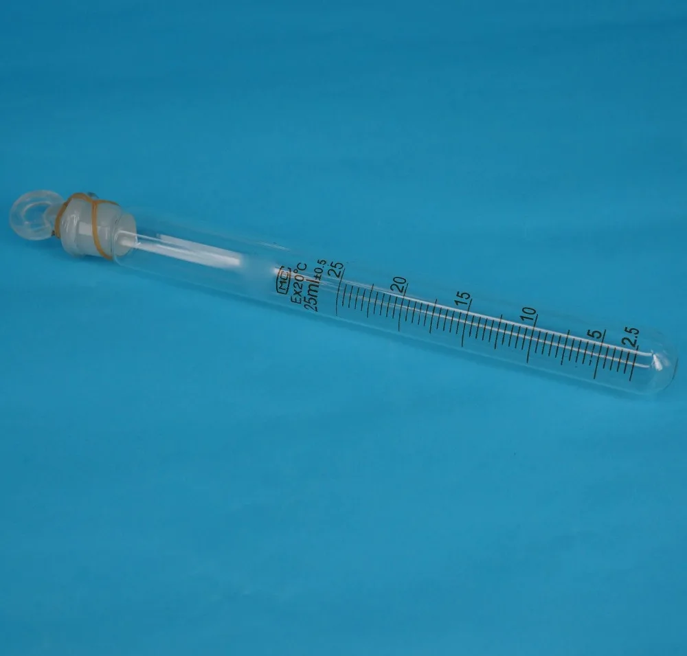 25ml Absolvierte Linie Lab Klar Glas Reagenzglas Runde Bottom mit Stopper