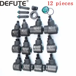 Common Rail Tool Tester Full Set Fuel Injector Fixture Clamping Adapter Repair Kits 12 pieces, dismantling tools