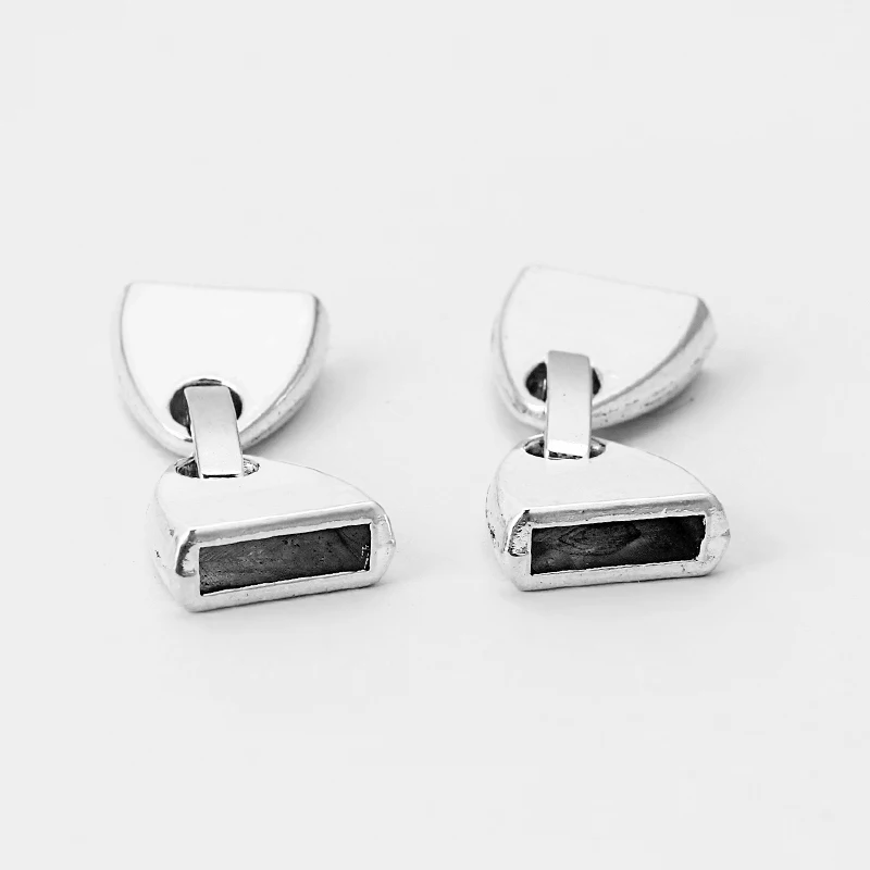 3 Sets 10*2mm Hook Snap flat Clasp connector Fit 10mm Flat Leather Cord DIY Jewellery Findings accessories