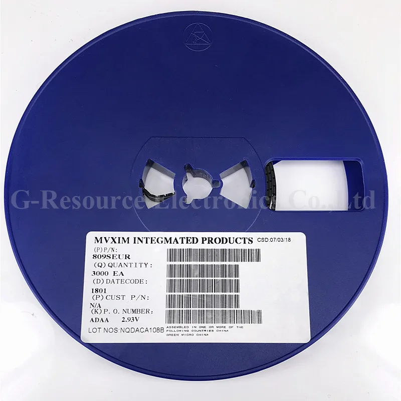 (20 pces) max809seur max809 sot-23 smd mcu monitor ic (marcação adaa)