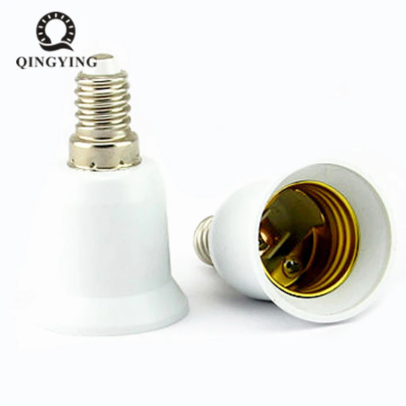 1pcs E14 to E27 Fireproof Material lamp Base Conveter E14-E27 Holder Socket For LED lighting Bulb Adapter Conversion