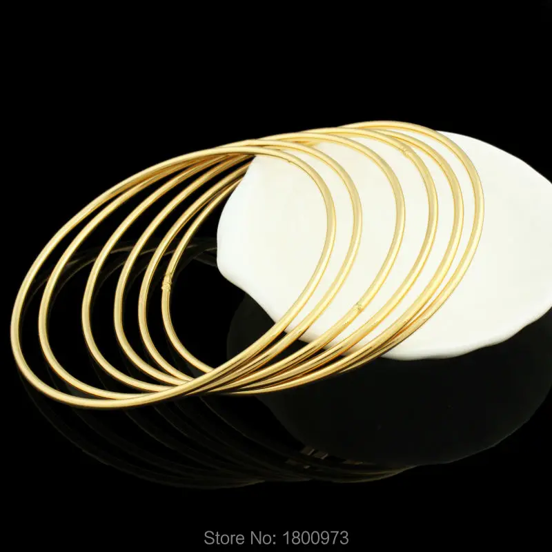 

Adixyn New Ethiopian Gold big circle bangle18k Gold Color Dubai bangle bracelet African Women jewelry