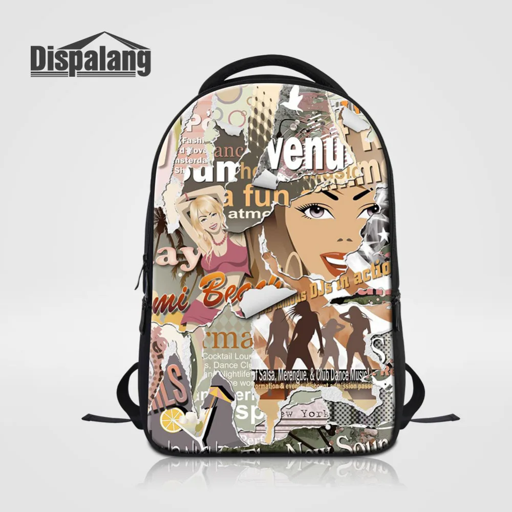 

Dispalang Unisex Laptop Backpack Men Women Daily Rucksack Poster Wall Print School Bag Large Travel Bag Bagpack Mochila Feminina