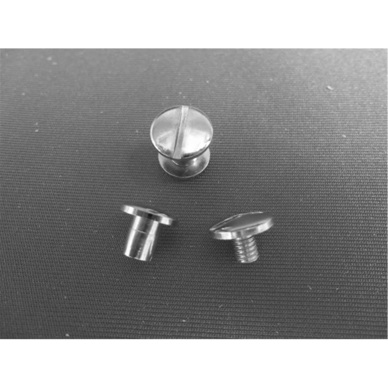 6 Pieces Brass Solid Screw Nail Rivet Double Belt Rivets 6mm