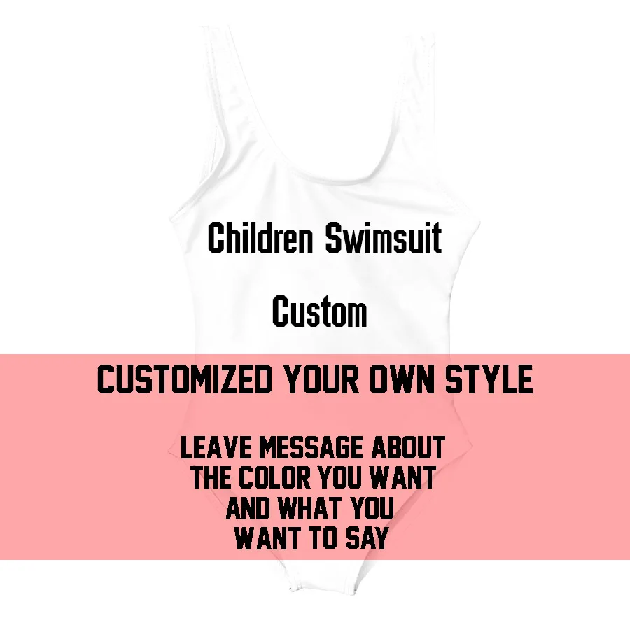 Girls Kids Custom Swimsuits Children Bikini One Piece Bathing Suits Desing Your Own Brand Style Swimwear Lining Baby Bikini