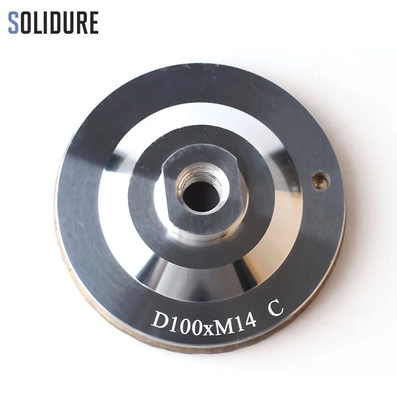 4 pollice Coarse # rettifica riempito di resina di alluminio ruote tazza diamante con Alluminio backer per la molatura di pietra, cemento e piastrelle