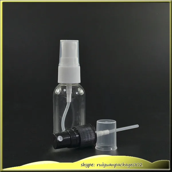 

100pcs 1OZ Plastic Transparent 30ml Small Empty Spray Bottle For Make Up And Skin Care Refillable Bottle Clear perfume bottle