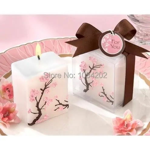 wedding Baby shower favors birthday gift--Cherry Blossom candle party decorations 200pcs/lot