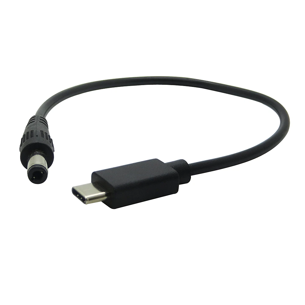 50 sztuk/partia 25 cm męski na męski USB 3.1 USB-C typu C do DC 5.5*2.5mm wtyczka zasilania przedłużacz kabla ładującego dla Apple nowy Macbook