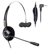 2.5mm jack headset Volune and Mute for Panasonic Cordless Phones and Polycom Grandstream Cisco Linksys SPA Zultys Gigaset phones