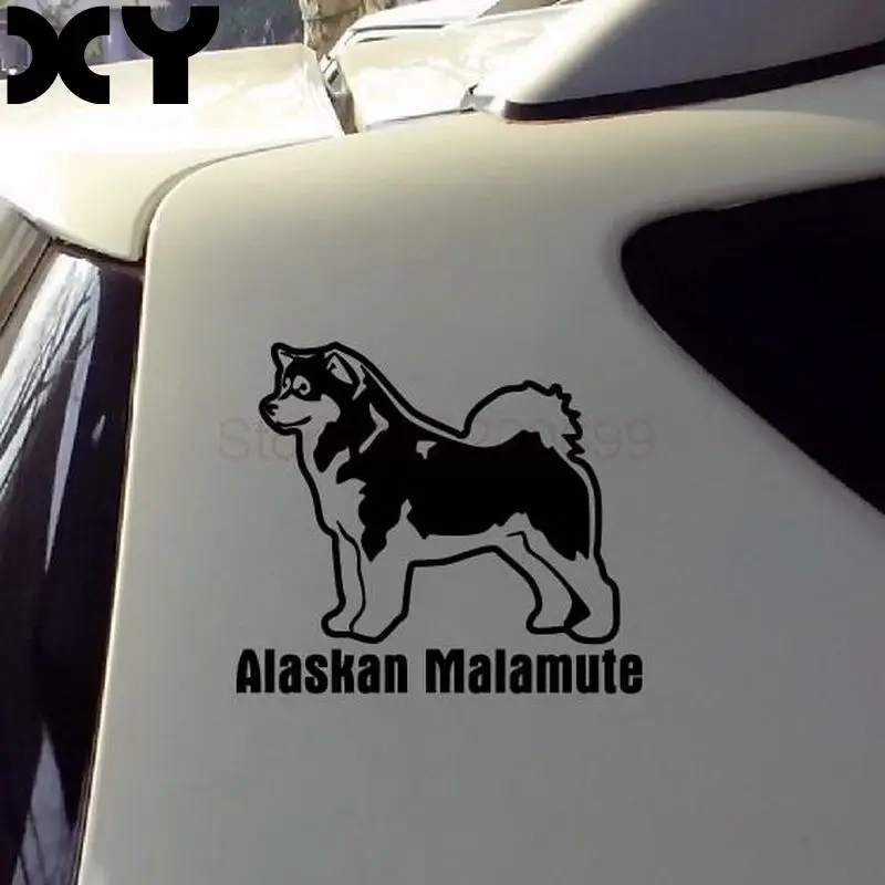 Wysokiej jakości Alaskan Malamute Retriever Vinyl Window Dog kalkomania Drop Shipping